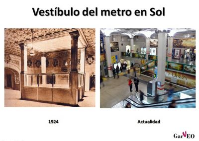 Vestíbulo metro Sol pasado y presente GarVEO